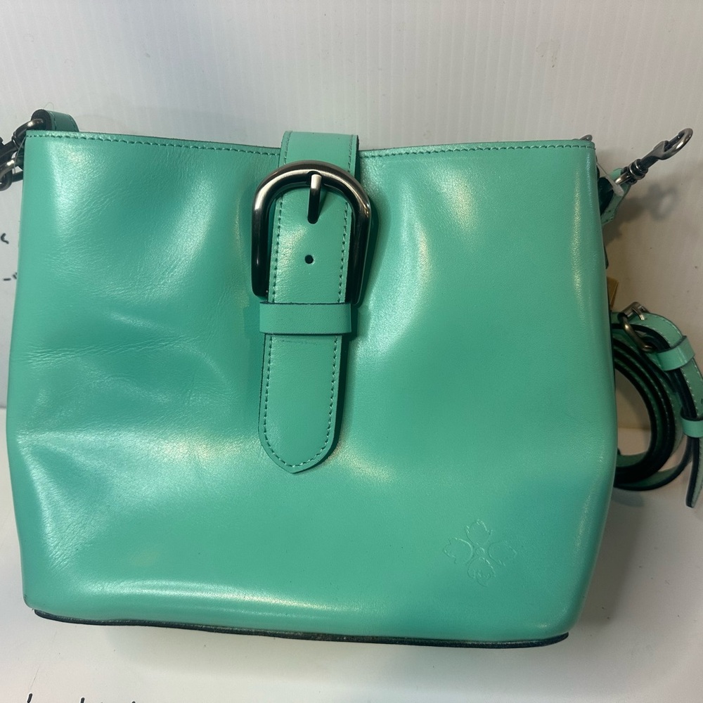 Patricia Nash Aqua Leather Crossbody Bag